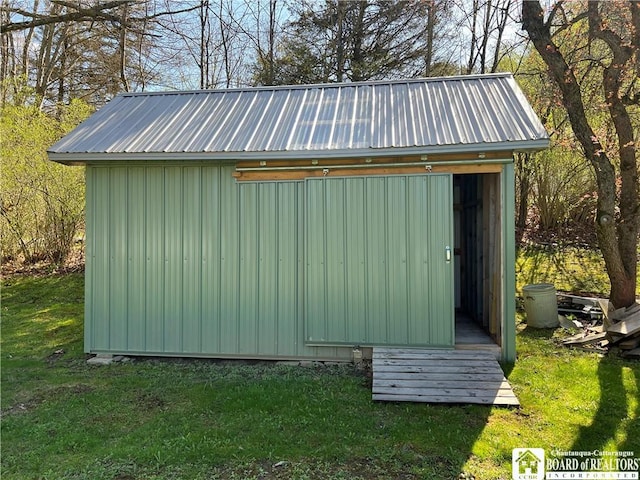 view of shed
