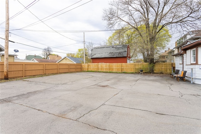 view of patio featuring a fenced backyard