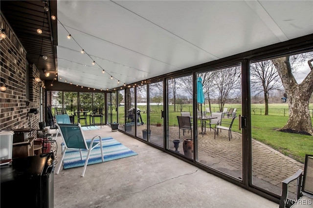 view of sunroom