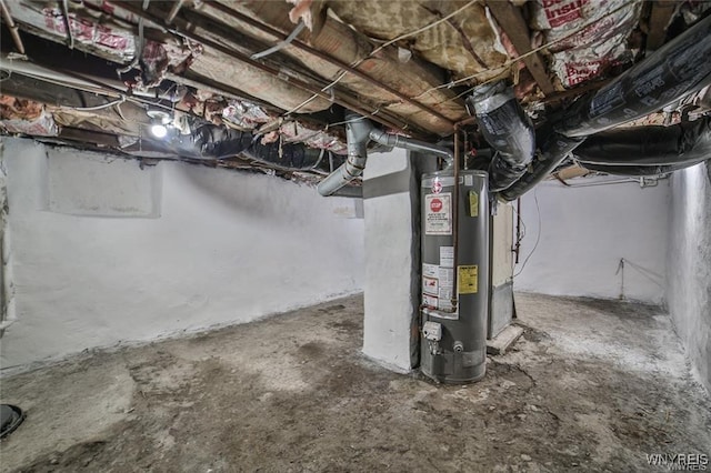 1001 Garden Ave, Niagara Falls, NY 14305 - unfinished below grade area featuring gas water heater