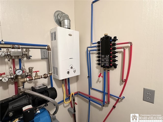 utilities featuring water heater