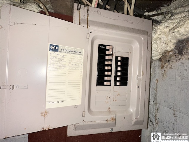 utility room featuring electric panel