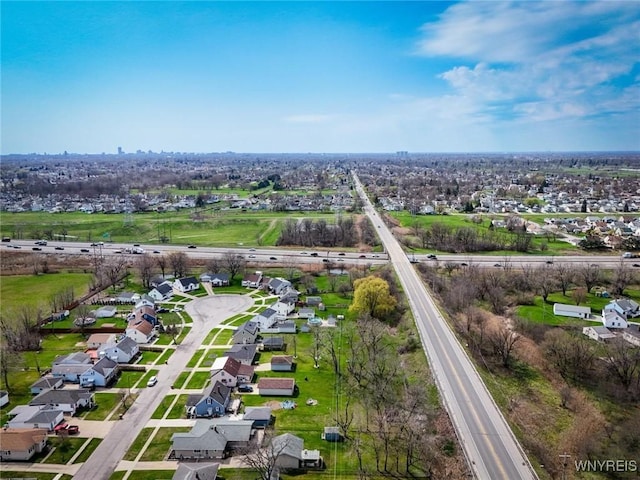 bird's eye view featuring a residential view