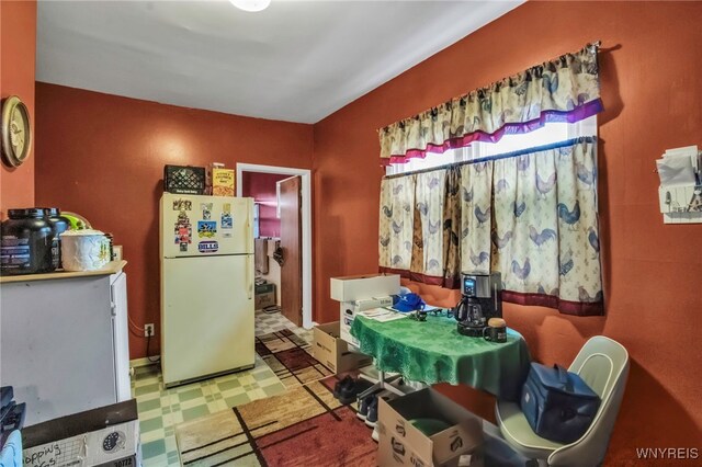 dining room with tile patterned floors