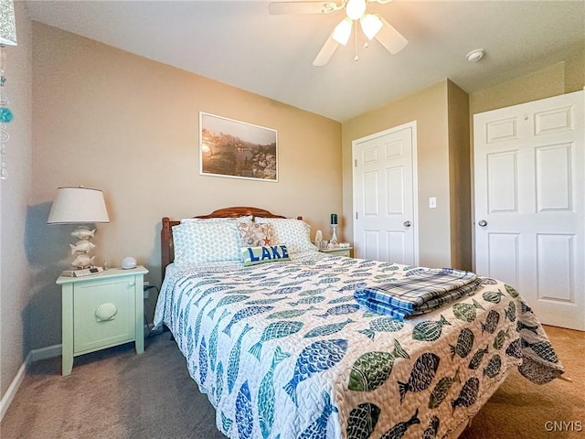 11188 Westdale Rd Unit 6, Florence, NY 13483 - bedroom with carpet flooring, baseboards, and ceiling fan