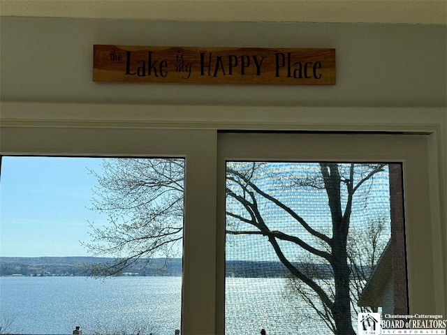 room details with a water view