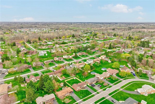 aerial view featuring a residential view
