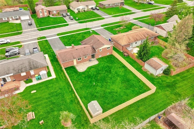 drone / aerial view featuring a residential view