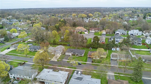 aerial view with a residential view