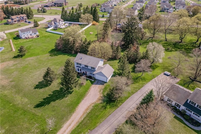 drone / aerial view featuring a residential view