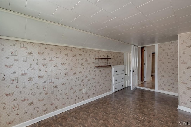 427 S James St, Wilna, NY 13619 - interior space featuring baseboards and wallpapered walls