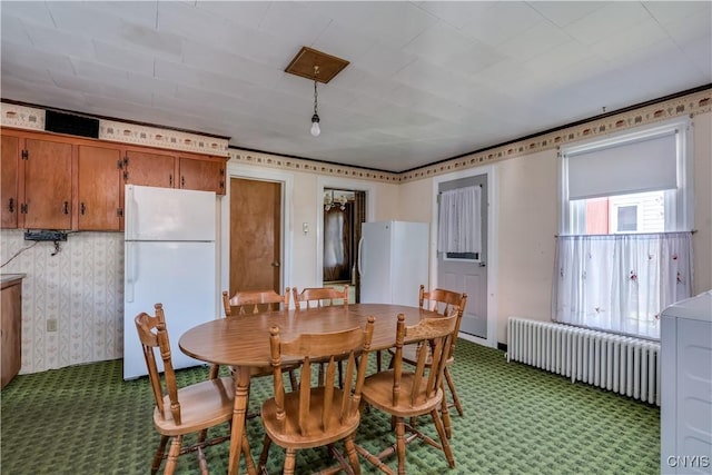 427 S James St, Wilna, NY 13619 - dining area with light colored carpet and radiator
