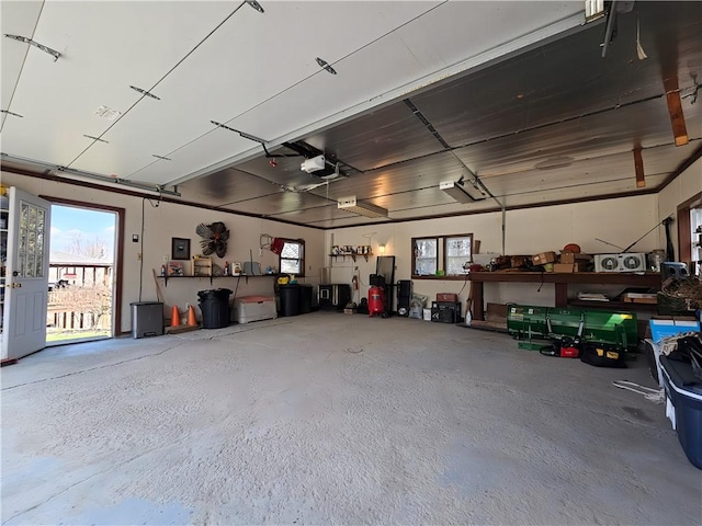 garage featuring a garage door opener