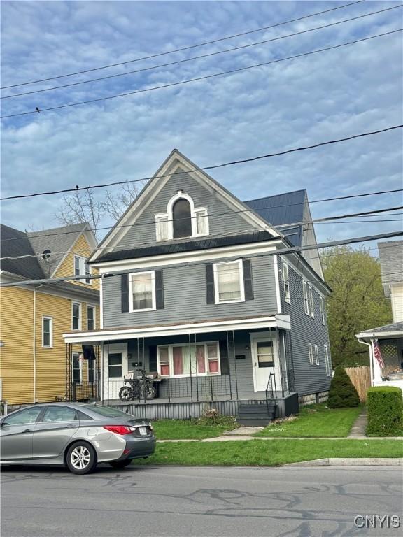 111 N Fulton St, Auburn, NY 13021 - view of front of home with covered porch