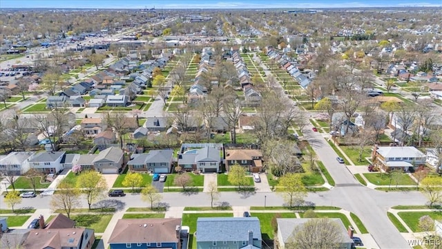 bird's eye view featuring a residential view