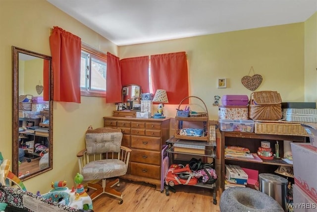 interior space with wood finished floors