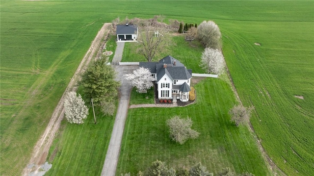 drone / aerial view with a rural view