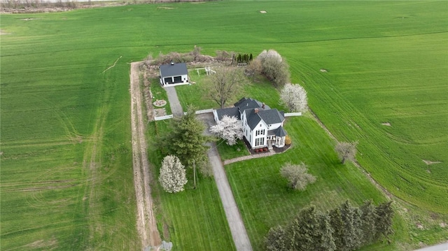 bird's eye view with a rural view