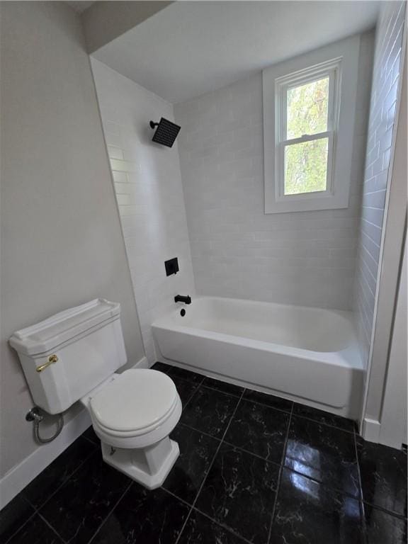 506 Luce St, Elmira-City, NY 14904 - full bathroom featuring toilet, shower / tub combination, and baseboards
