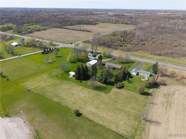 bird's eye view featuring a rural view