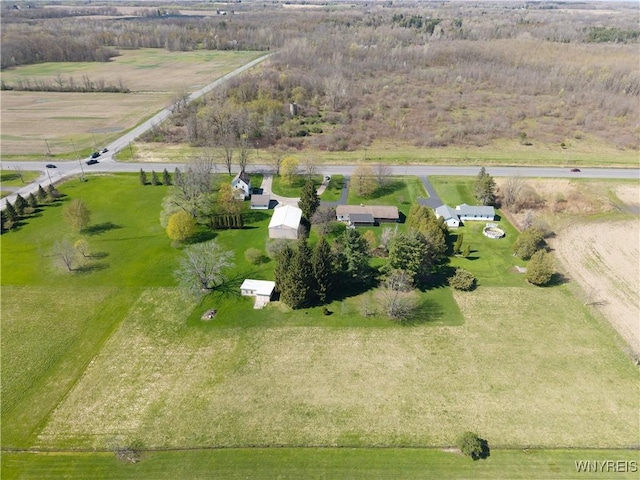 drone / aerial view featuring a rural view