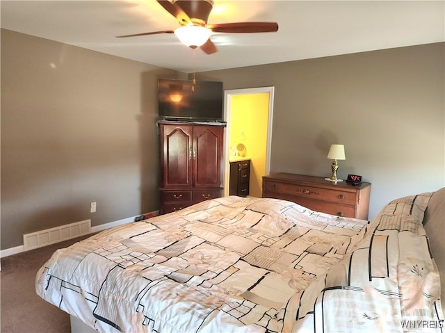 5260 Murphy Rd, Orchard Park, NY 14127 - carpeted bedroom featuring baseboards, a ceiling fan, and visible vents