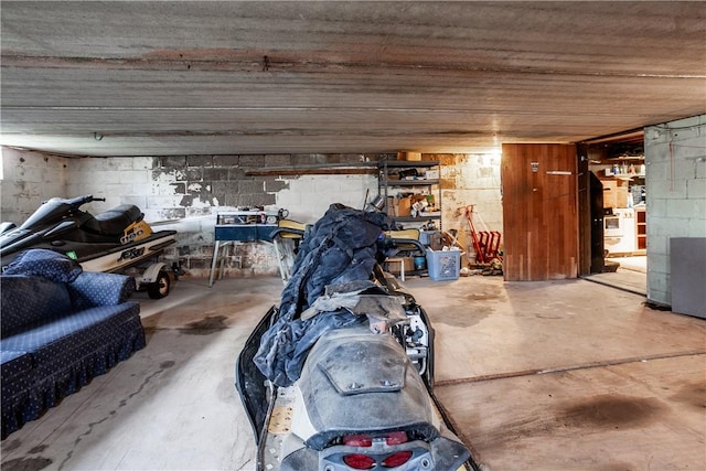 view of basement