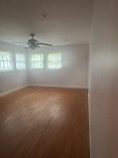 250 Schuyler Ave, Elmira-City, NY 14904 - unfurnished room with a ceiling fan and light wood-style floors