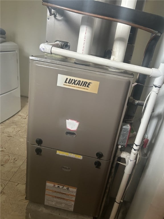 250 Schuyler Ave, Elmira-City, NY 14904 - detailed view of washer / clothes dryer and heating unit
