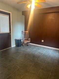 250 Schuyler Ave, Elmira-City, NY 14904 - unfurnished room with ceiling fan and baseboards