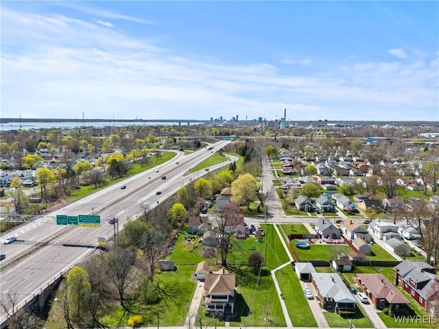 404 72nd St, Niagara Falls, NY 14304 - aerial view of property and surrounding area with a highway and nearby suburban area