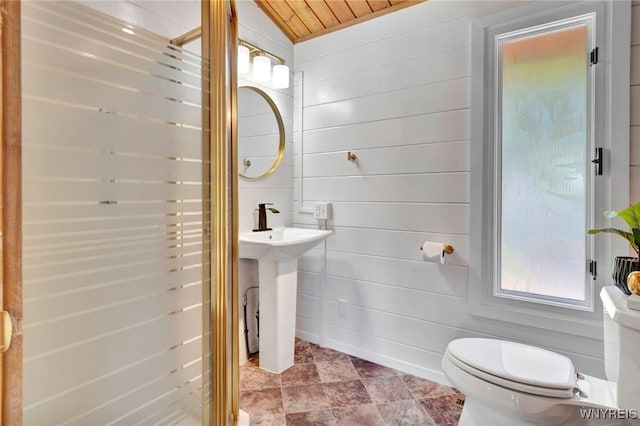 256 W Shore Rd, Cuba, NY 14727 - half bathroom with wooden walls and toilet