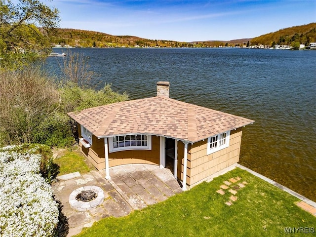 256 W Shore Rd, Cuba, NY 14727 - view of dock featuring a water view and an outdoor fire pit
