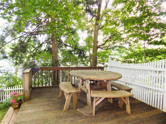 6691 State Highway 80, Otsego, NY 13326 - wooden deck featuring outdoor dining area