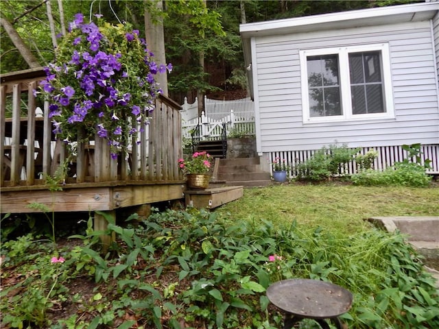 6691 State Highway 80, Otsego, NY 13326 - view of yard with a deck