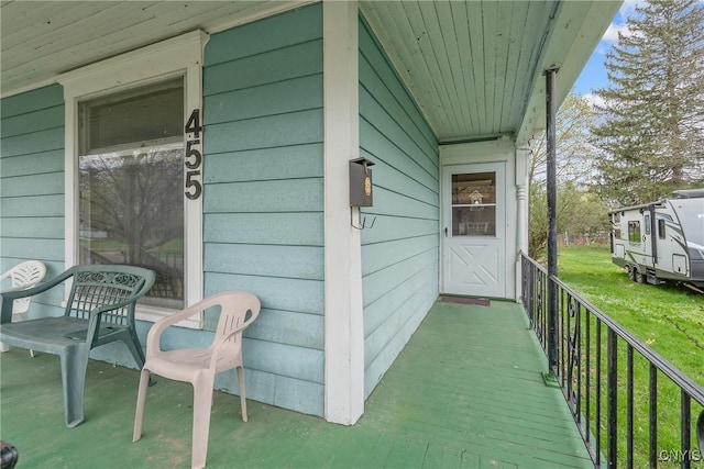 view of patio / terrace featuring covered porch