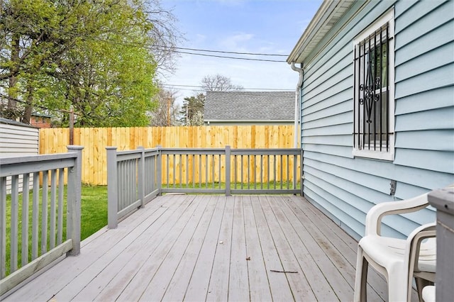 deck with fence