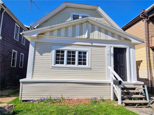 view of front facade with board and batten siding
