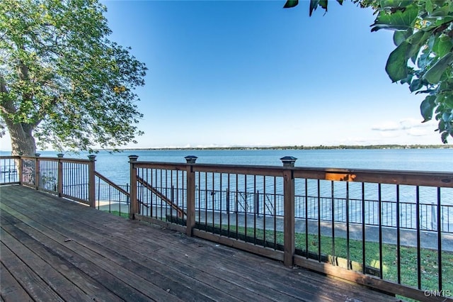 21959 County Route 59, Brownville, NY 13634 - wooden deck featuring a water view
