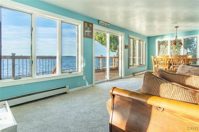 21959 County Route 59, Brownville, NY 13634 - interior space with baseboards, a baseboard radiator, and baseboard heating
