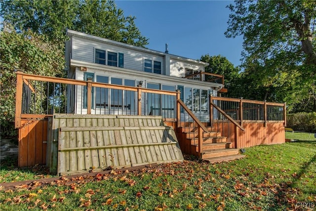 21959 County Route 59, Brownville, NY 13634 - back of property with stairs and a deck