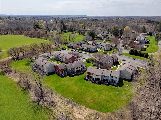 drone / aerial view featuring a residential view
