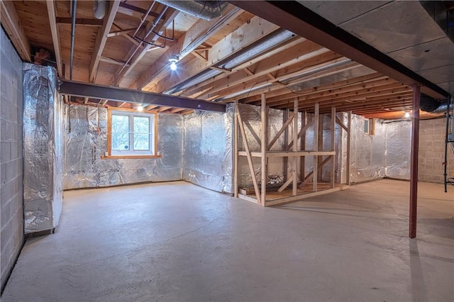 view of basement