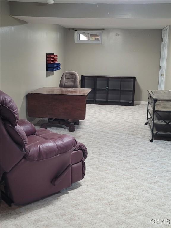 office space featuring carpet