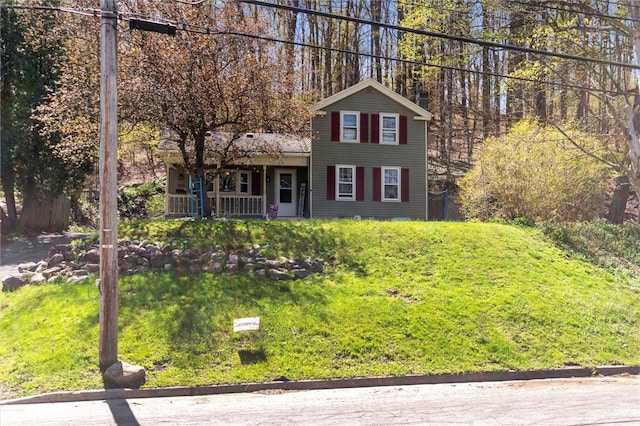 view of front of property with a porch