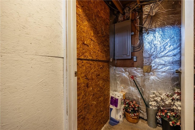 utility room featuring electric panel