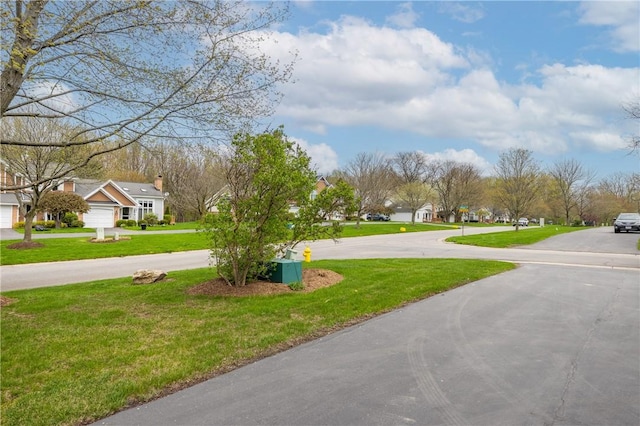 view of street featuring a residential view