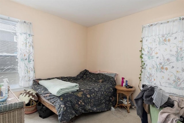 bedroom with carpet floors