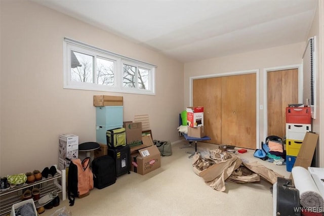view of storage area