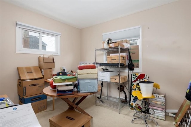 view of storage area